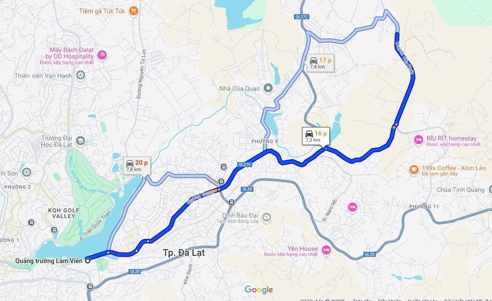 X&oacute;m L&egrave;o c&aacute;ch trung t&acirc;m th&agrave;nh phố khoảng 7km